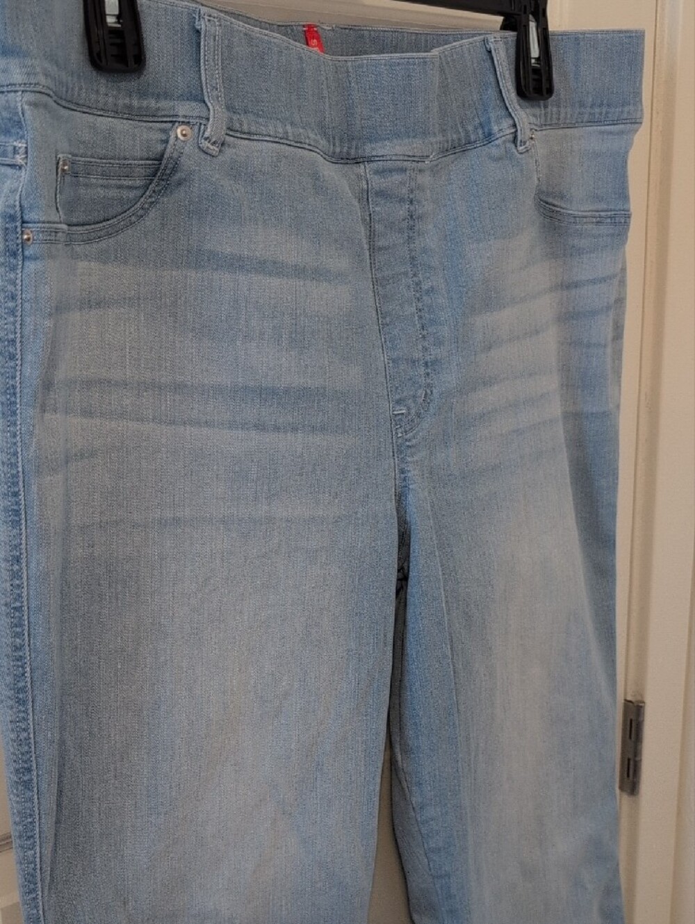 SPANX Flare Leg Jeans Light Blue Denim with Tummy Control Pull On Plus Size 3X - Picture 4 of 14